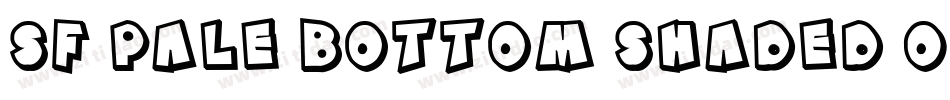 SF Pale Bottom Shaded Oblique字体转换
